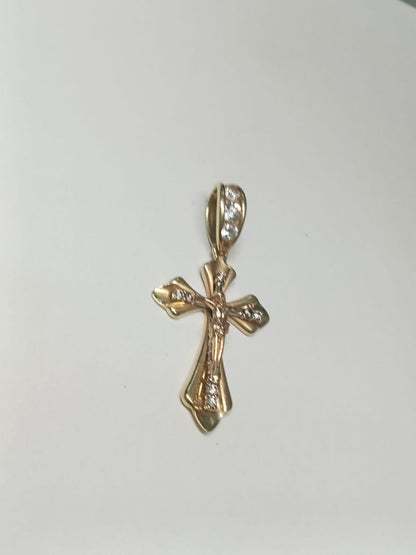 dije oro 10k diseño cruz