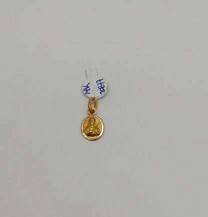 medalla religiosa ORO 14k peso .8gr, usado