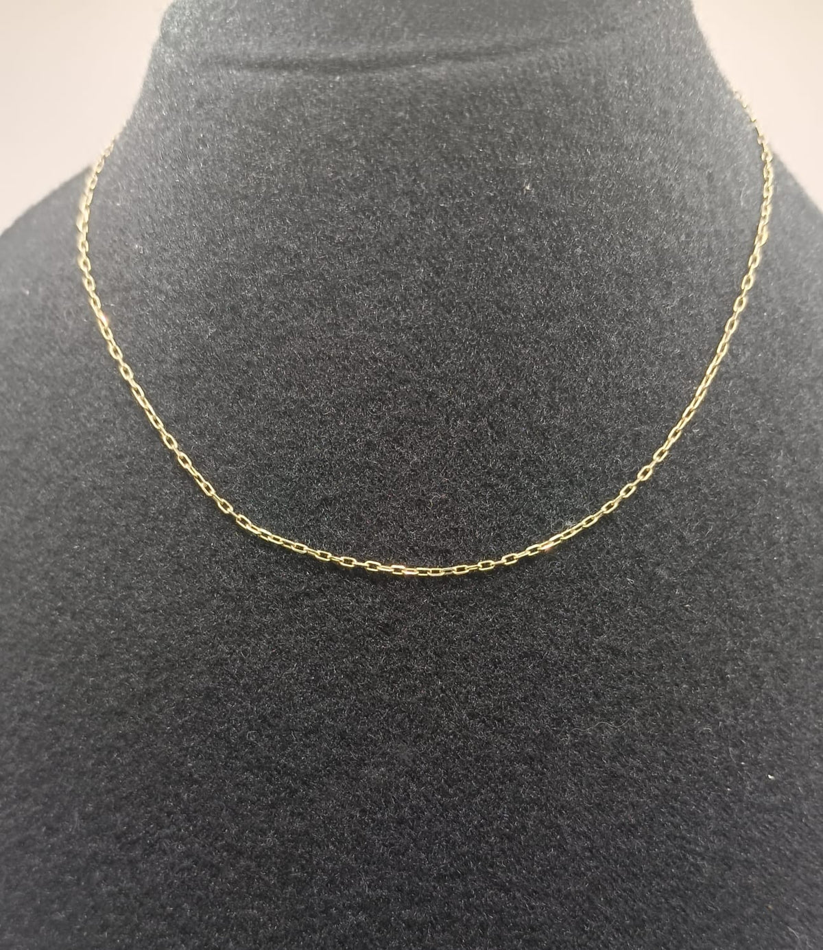 Cadena eslabon 1x1 ORO10k peso 1.7gr, usado