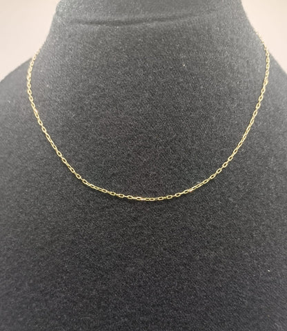 Cadena eslabon 1x1 ORO10k peso 1.7gr, usado
