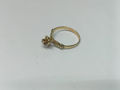 ANILLO TU Y YO CON SINTETICO ORO 10 K