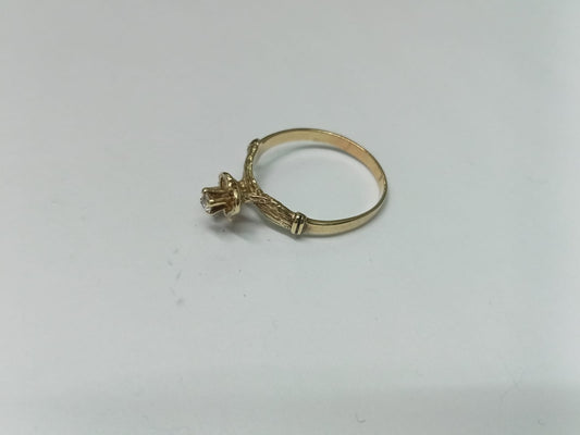 ANILLO TU Y YO CON SINTETICO ORO 10 K