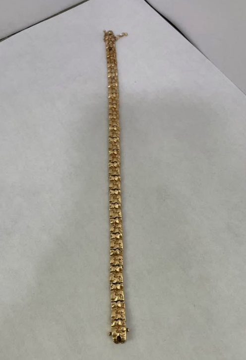 Pulsera Oro 10 k/ 18 gr / 20 cm largo/ 7mm ancho