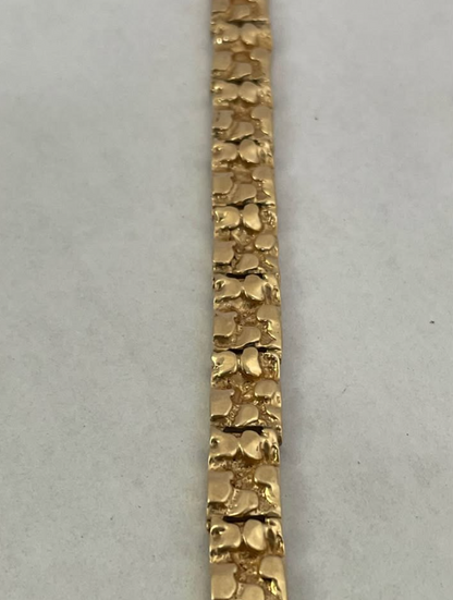 Pulsera Oro 10 k/ 18 gr / 20 cm largo/ 7mm ancho