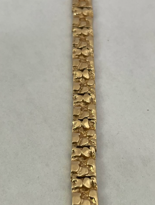 Pulsera Oro 10 k/ 18 gr / 20 cm largo/ 7mm ancho