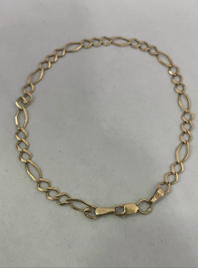 Pulsera de Oro 10k/2.3gr/20 cm largo/3 mm ancho