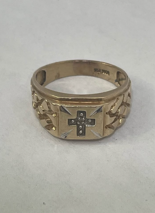 Anillo Oro 10k / 5.2g / 21.4mm / Talla 12
