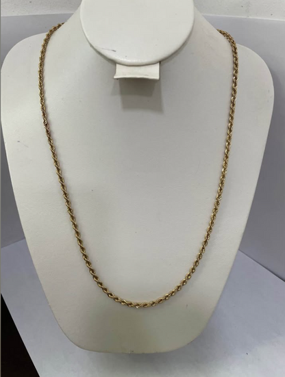 Cadena Torzal De Oro 10k