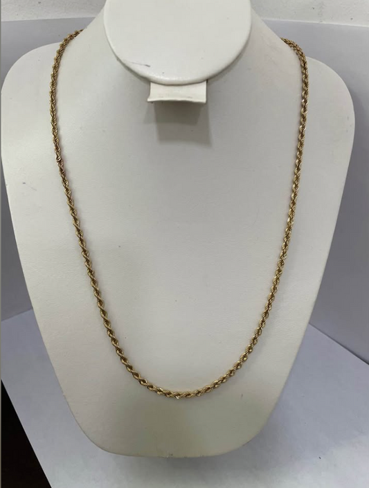 Cadena Torzal De Oro 10k