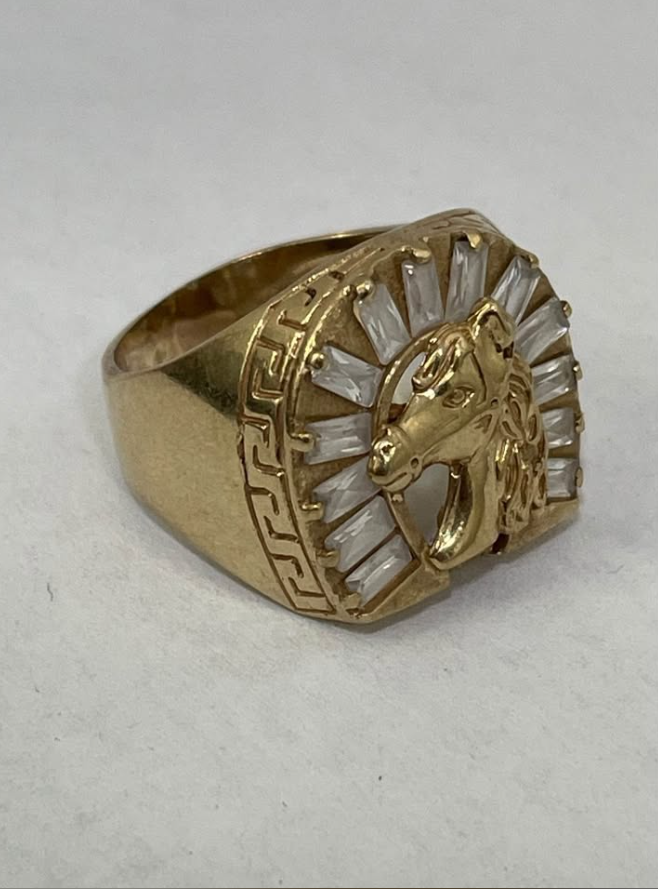 Anillo de oro 10k / 8.3g / 20.6 mm/ #11