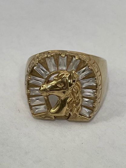 Anillo de oro 10k / 8.3g / 20.6 mm/ #11