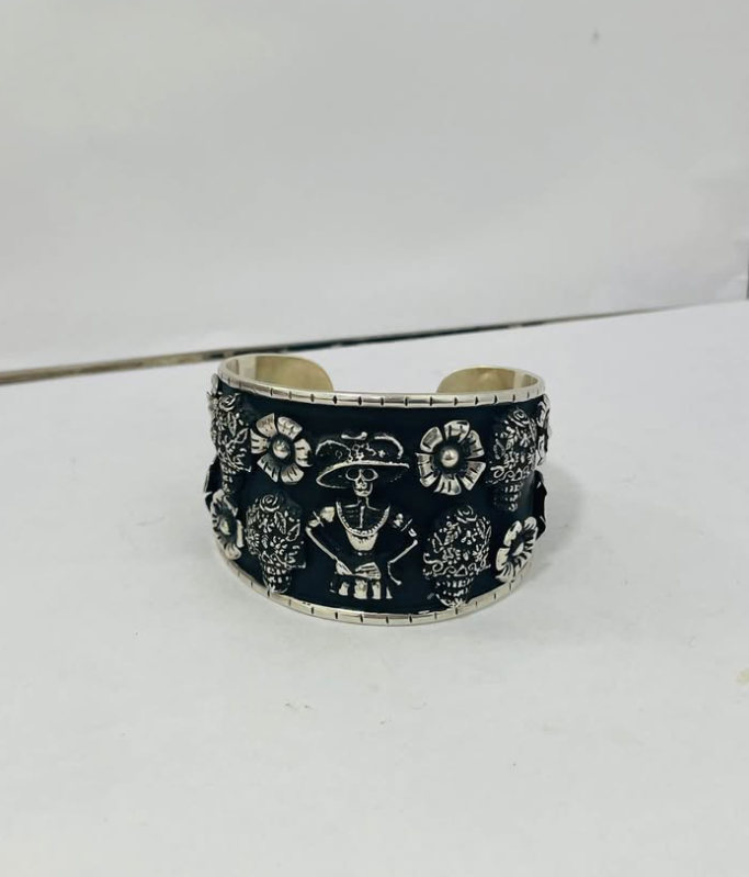 Brazalete de Plata “Día de Muertos” | 59.1 gramos