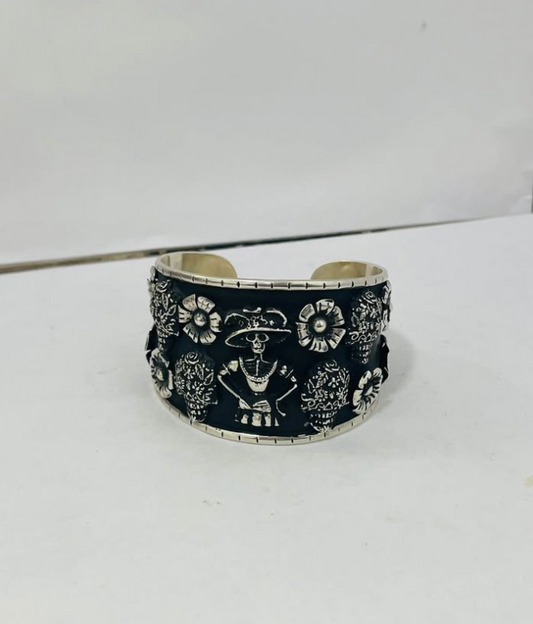 Brazalete de Plata “Día de Muertos” | 59.1 gramos
