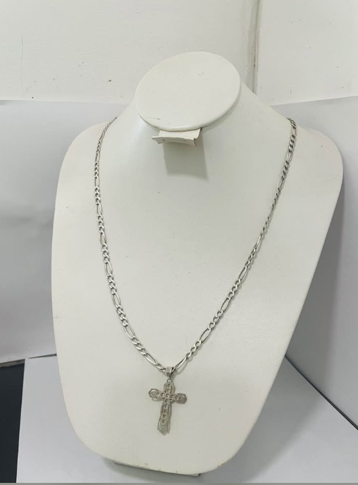 Cadena de Plata con Dije de Cruz | .925 | 13 Gramos
