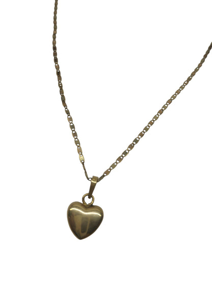 CADENA 3 OROS Y DIJE FORMA CORAZON. 2GR 10 KT
