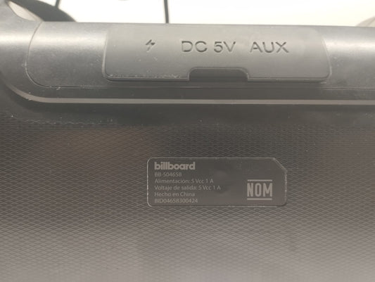 🔊🎶 BOCINA PORTÁTIL BILLBOARD BB-S04658 - SONIDO POTENTE Y ESTILO MODERNO 🎶🔊
