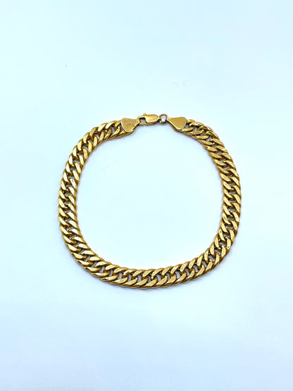 Pulsera de Oro de Estilo Cubana 21K 21CM Calibre 7mm