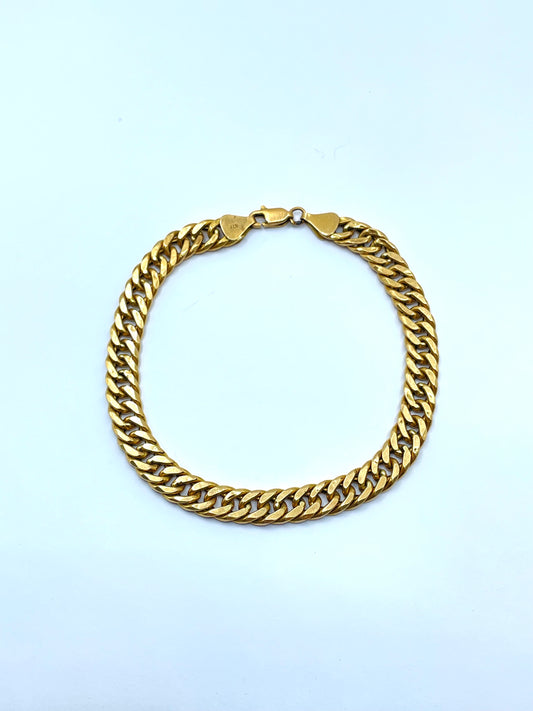 Pulsera de Oro de Estilo Cubana 21K 21CM Calibre 7mm