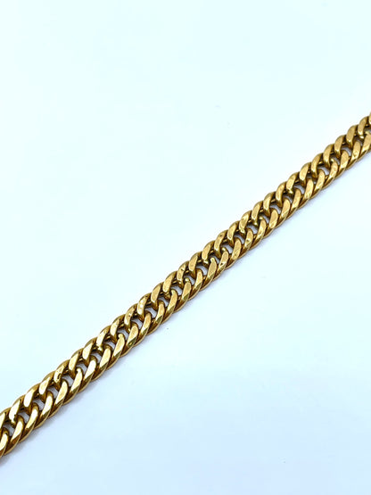 Pulsera de Oro de Estilo Cubana 21K 21CM Calibre 7mm