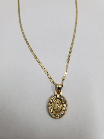 ✨ Cadena de oro 10K 1.60grms con dije religioso 💎👶