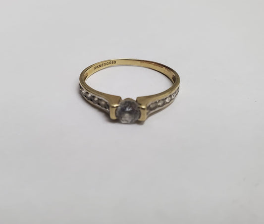💛 Anillo de oro 10K con piedra/1.60 GRMS MEDIDA 18💎