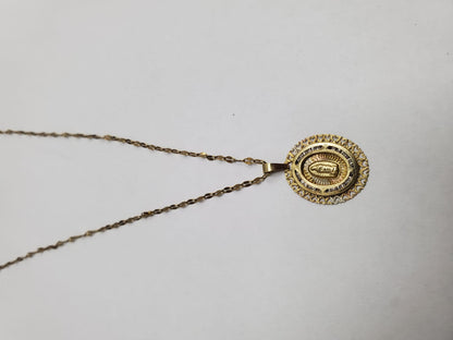 💛 CADENA DE ORO 10K 2.0 GRMS CON DIJE DE LA VIRGEN 💎