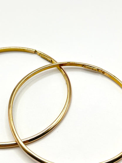 Arracadas de Oro Diseño Liso 14K 6 gr