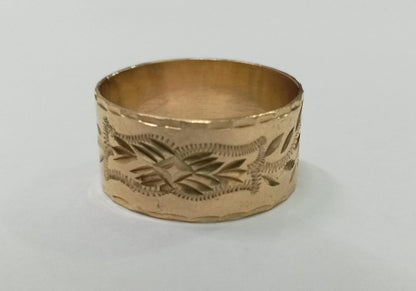 Anillo de Oro de 10K con Grabado – 3.9g, Talla 8