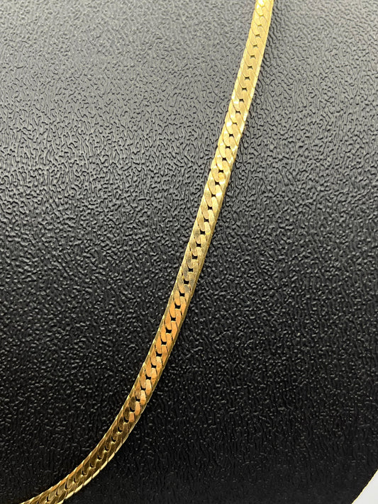 Cadena tipo serpiente — 13.2 g | 14k | 26 cm (abrochada)