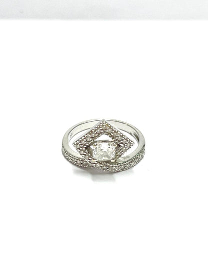 Anillo de Oro Blanco Rombo – 18K | 4gr | #7
