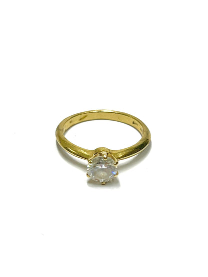 Anillo de Oro Solitario — 10k | 2.7gr | #7.5