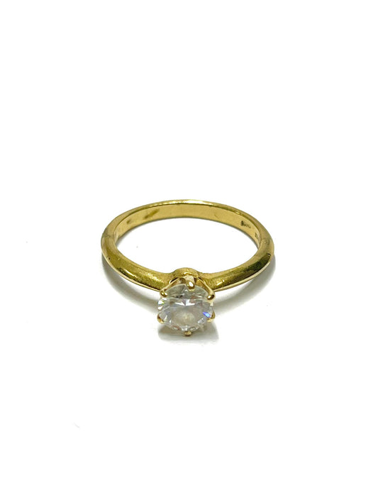 Anillo de Oro Solitario — 10k | 2.7gr | #7.5