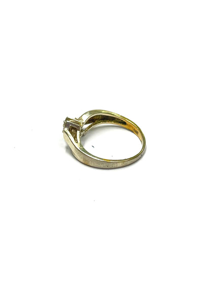Anillo de Oro Blanco con Piedras — 14k | 2.4gr | #5.5