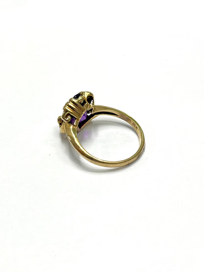 Anillo de Oro con Piedra Morada — 10k | 3gr | #7