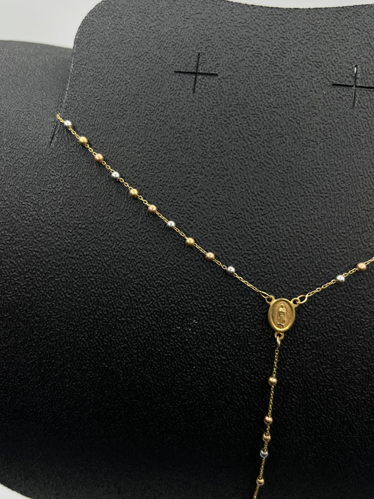 Rosario de Oro con Detalles en Florentino — 10k | 4.4gr | 30cm