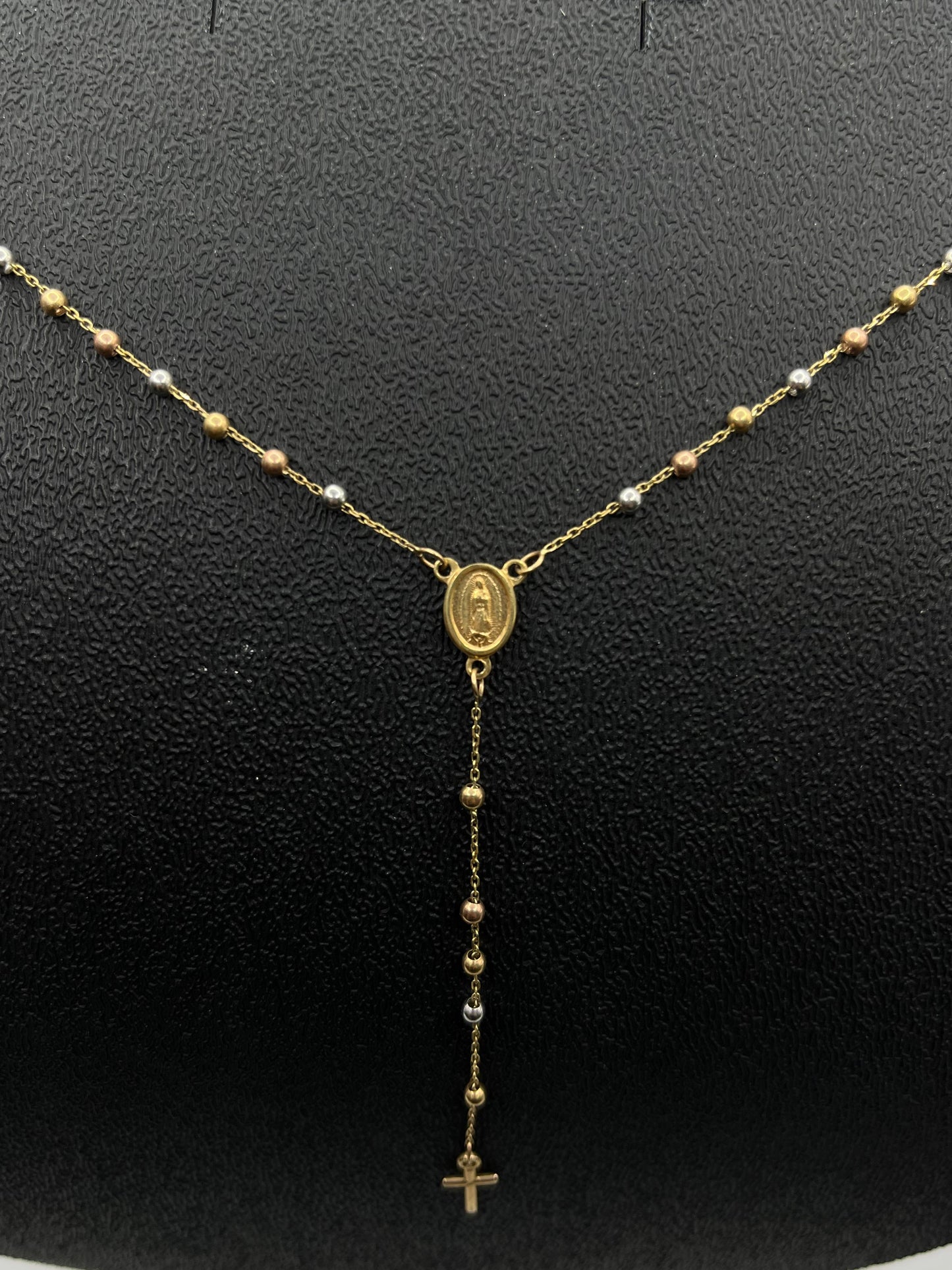 Rosario de Oro con Detalles en Florentino — 10k | 4.4gr | 30cm