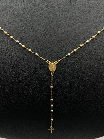 Rosario de Oro con Detalles en Florentino — 10k | 4.4gr | 30cm