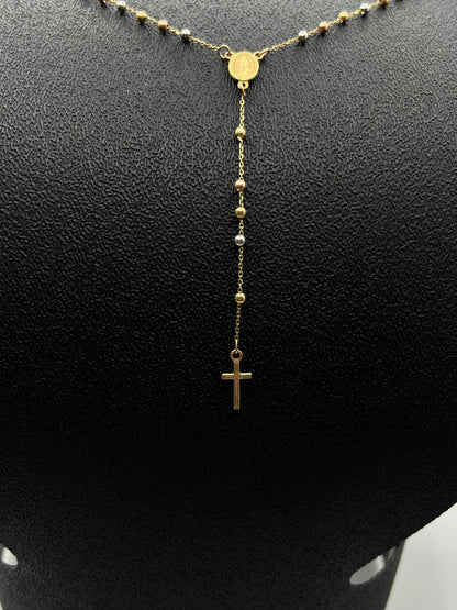 Rosario de Oro con Detalles en Florentino — 10k | 4.4gr | 30cm
