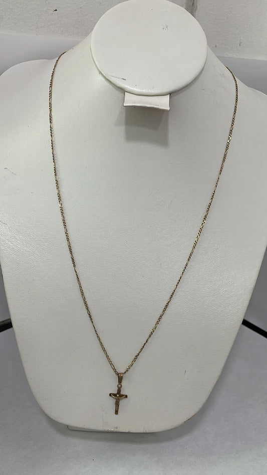 Cadena y dije religioso para Dama de Oro 14K