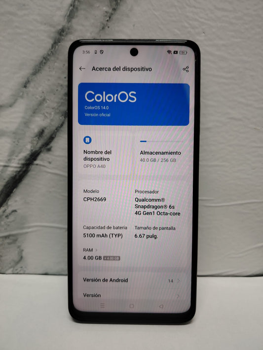📱 OPPO A40 256GB / 4GB RAM – USADO 📱