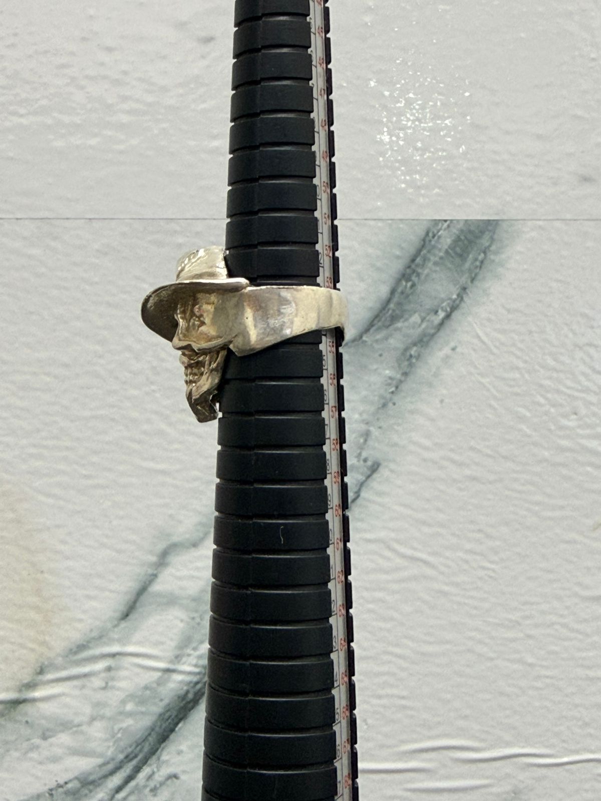 💀✨ Impactante Anillo de Calavera con Sombrero en Plata .925 ✨💀