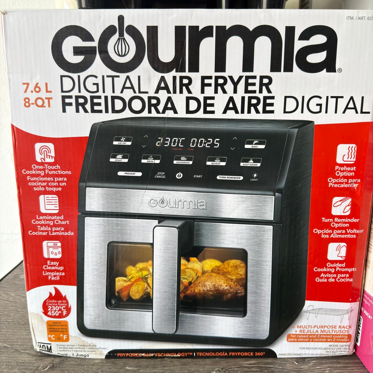 🔥 Freidora de Aire Digital GOURMIA 7.6L (8 QT) 🔥