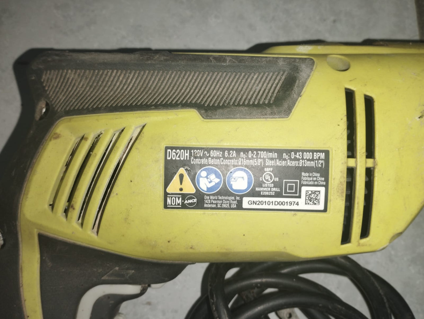 🔧⚡ TALADRO RYOBI D620H EN VENTA ⚡🔧