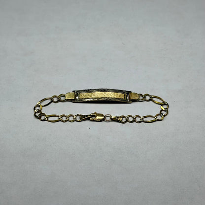 ✨💛 ESCLAVA INFANTIL DE ORO 10K | 2.8 GRAMOS | 14.5 CM | DISEÑO 3X1 ADIAMANTADO 💛✨