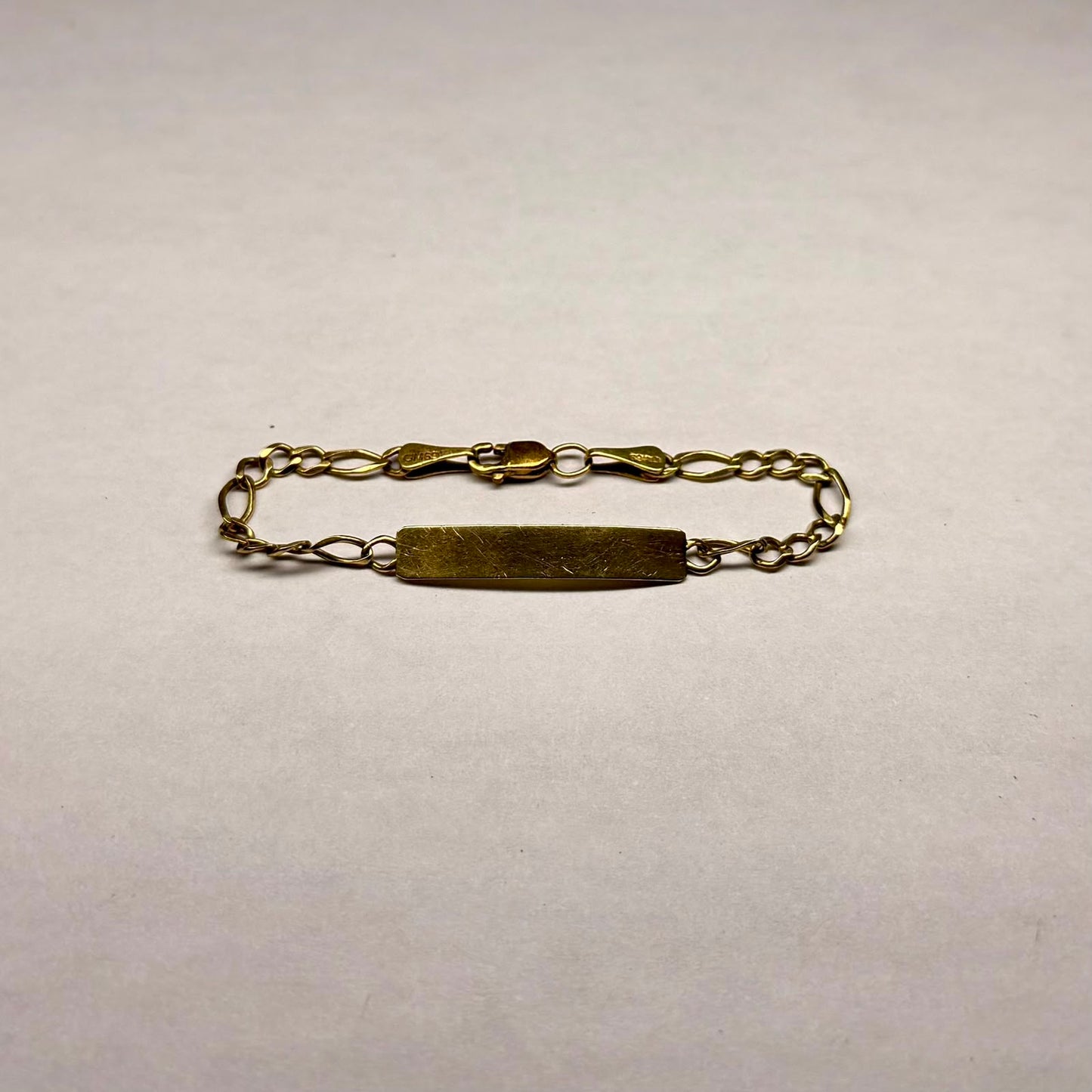 ✨💛 PULSERA INFANTIL DE ESLABONES ORO 10K | 2.1 GRAMOS | 13 CM | DISEÑO 3X1 💛✨