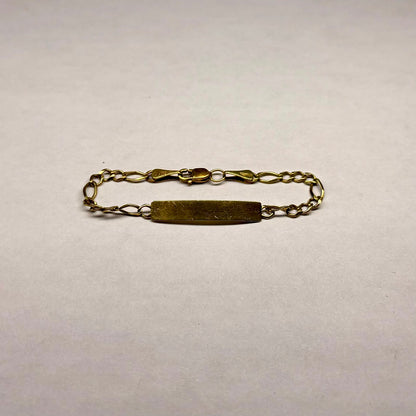 ✨💛 PULSERA INFANTIL DE ESLABONES ORO 10K | 2.1 GRAMOS | 13 CM | DISEÑO 3X1 💛✨