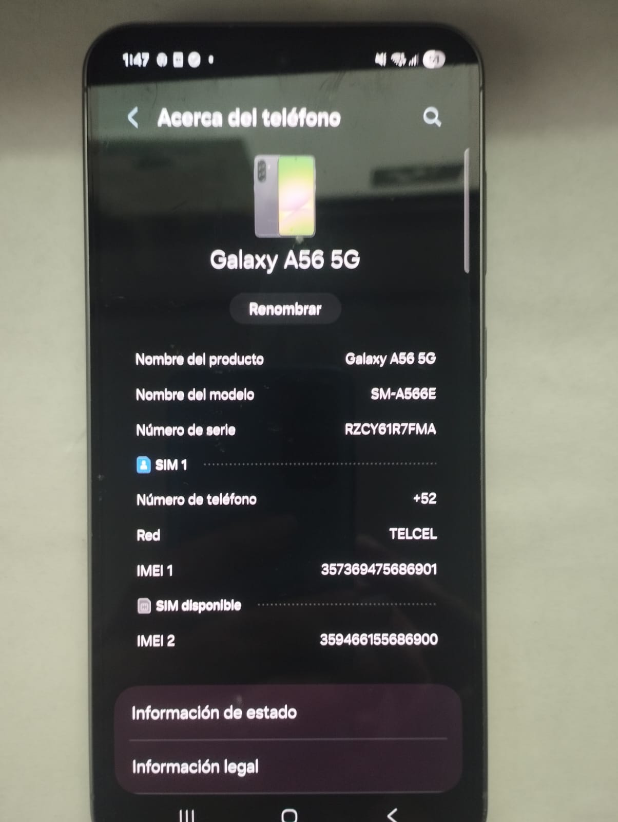 📱✨ SAMSUNG GALAXY A56 USADO EN VENTA ✨📱