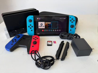 🎮 Nintendo Switch OLED | 64GB + MicroSD 64GB | 2 Pares de Joy-Con | FIFA 23 🎮