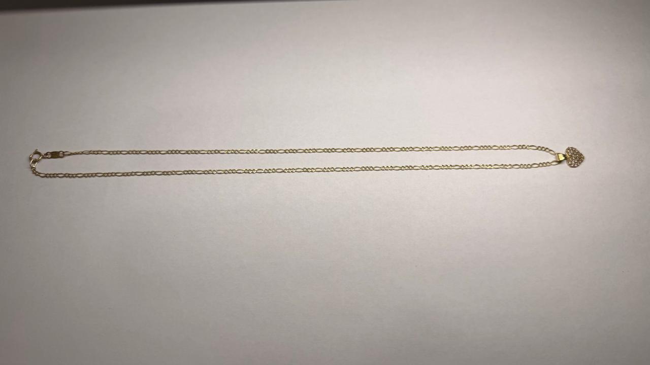 ✨💛 Cadena de Oro de 10K Diseño 3x1 con Dije de Corazón con Sintéticos | 46 cm | 2.7 g de Oro 💛❤️✨