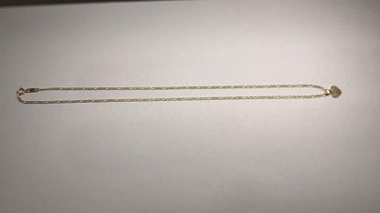 ✨💛 Cadena de Oro de 10K Diseño 3x1 con Dije de Corazón con Sintéticos | 46 cm | 2.7 g de Oro 💛❤️✨